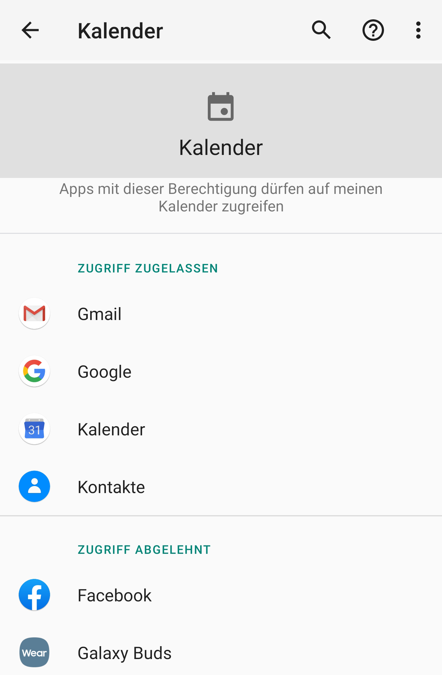 Android Berechtigung Kalender