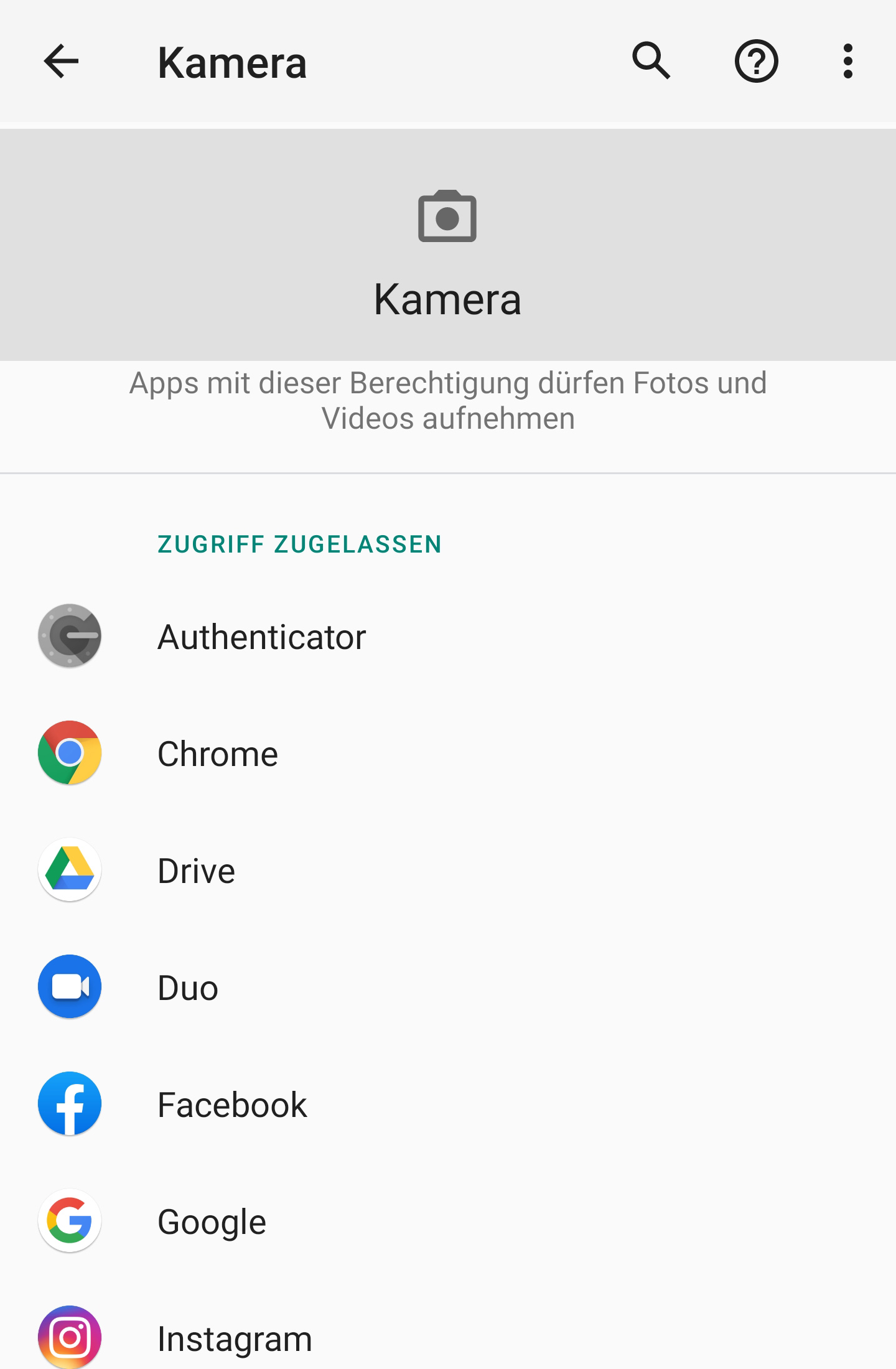 Android Berechtigung Kamera