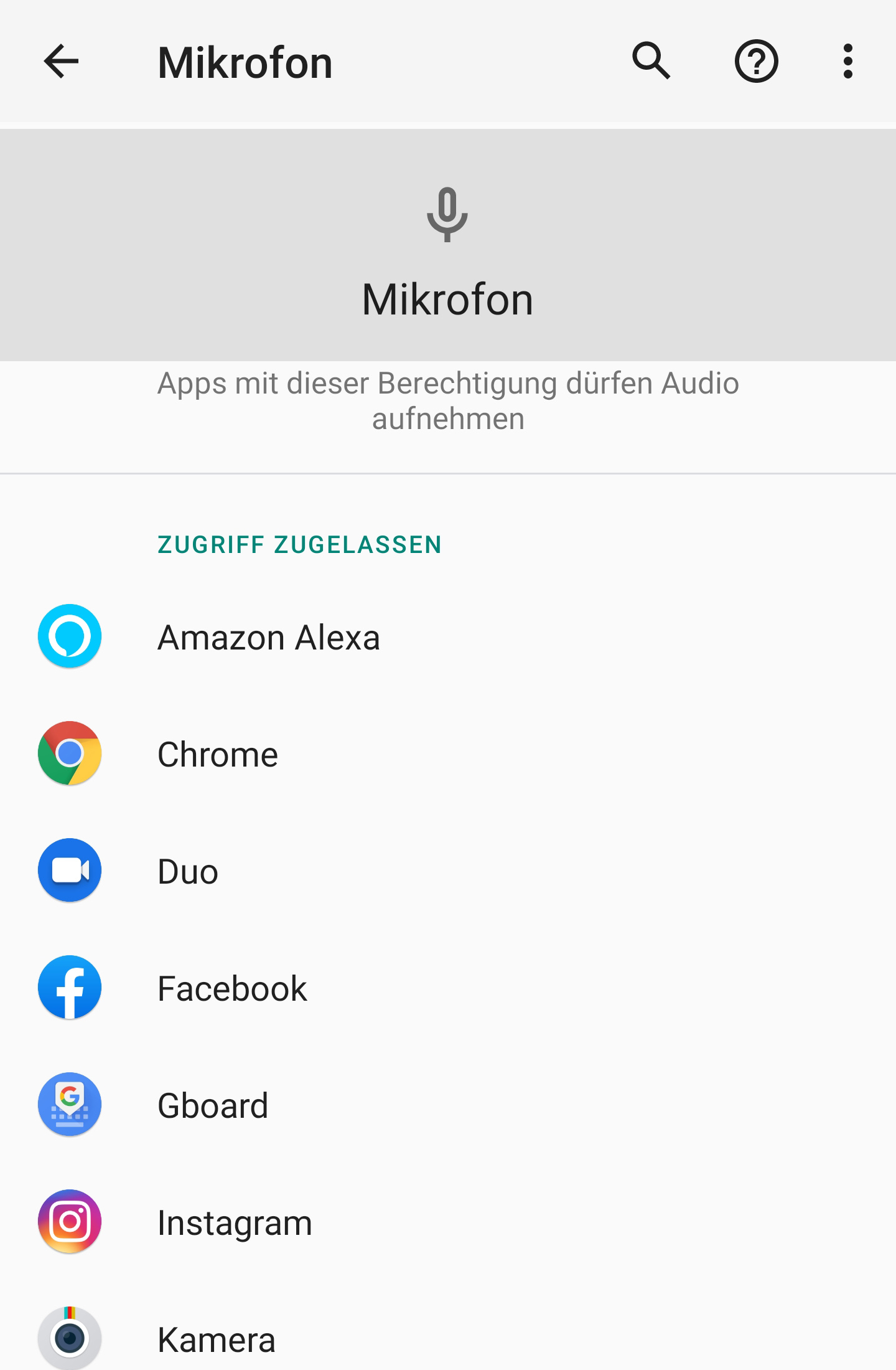 Android Berechtigung Mikrofon