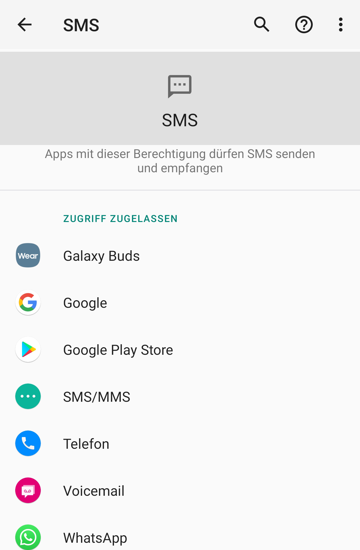 Android Berechtigung SMS