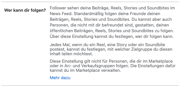 Facebook Einstellung Öffentliche Beiträge