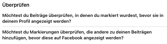 Facebook Einstellung Chronik